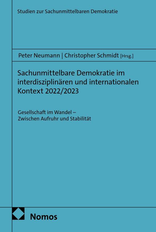 Produktbild: Sachunmittelbare Demokratie im interdisziplin&auml;ren und internationalen Kontext 2022/2023