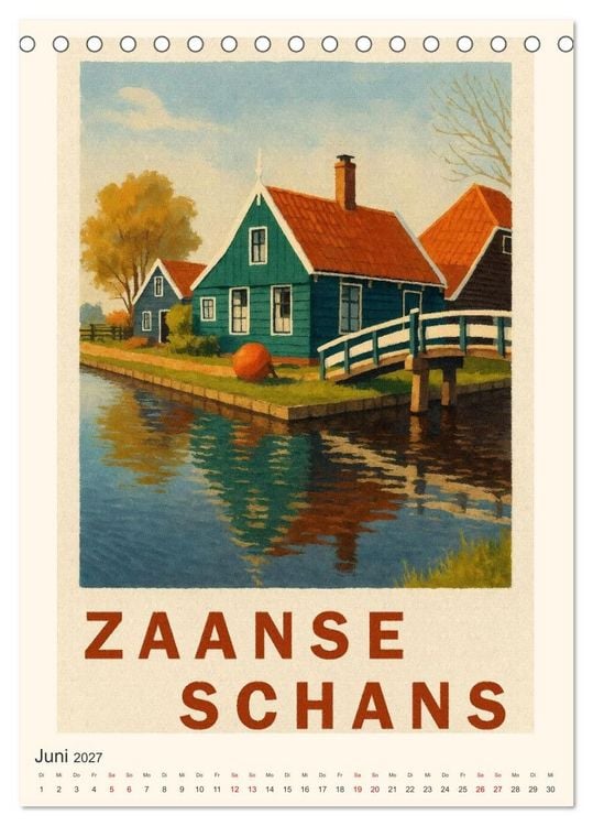 Produktbild: Charmante Holland-Ansichten (Tischkalender 2027 DIN A5 hoch), CALVENDO Monatskalender