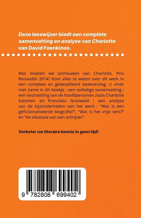 Produktbild: Charlotte van David Foenkinos (Boekanalyse)
