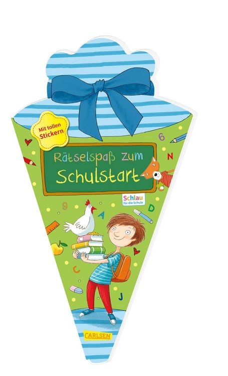 Bild vom Artikel Schlau für die Schule: Rätselspaß zum Schulstart mit Stickern (Schultüte 2023 blau) vom Autor Caroline Fuchs