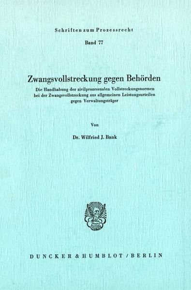 Produktbild: Zwangsvollstreckung gegen Beh&ouml;rden.