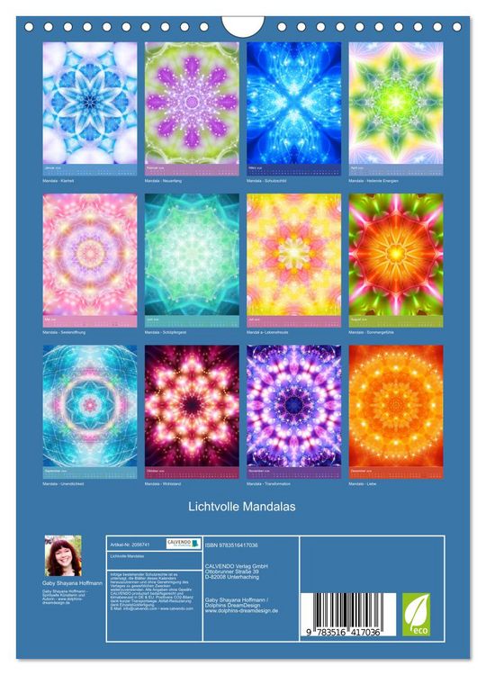 Produktbild: Lichtvolle Mandalas (Wandkalender 2026 DIN A4 hoch), CALVENDO Monatskalender