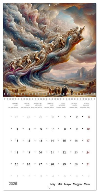 Produktbild: Jeux d'ombre de l'Humanit&eacute; (Calendrier mural carr&eacute; 2026 30x30 cm) Calendrier double avec une page pour vos prises de notes