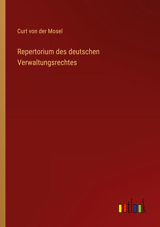 Produktbild: Repertorium des deutschen Verwaltungsrechtes