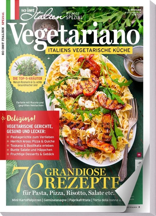 Produktbild: So is(s)t Italien SPEZIAL 01/ 2022 &bdquo;Vegetariano" - 76 vegetarische Rezepte aus italien