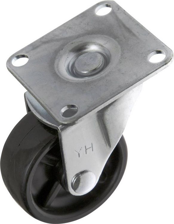Produktbild: TOOLCRAFT TO-5137893 Bockrolle Gummi 50mm mit Anschraubplatte Tragf&auml;higkeit (max.): 50kg