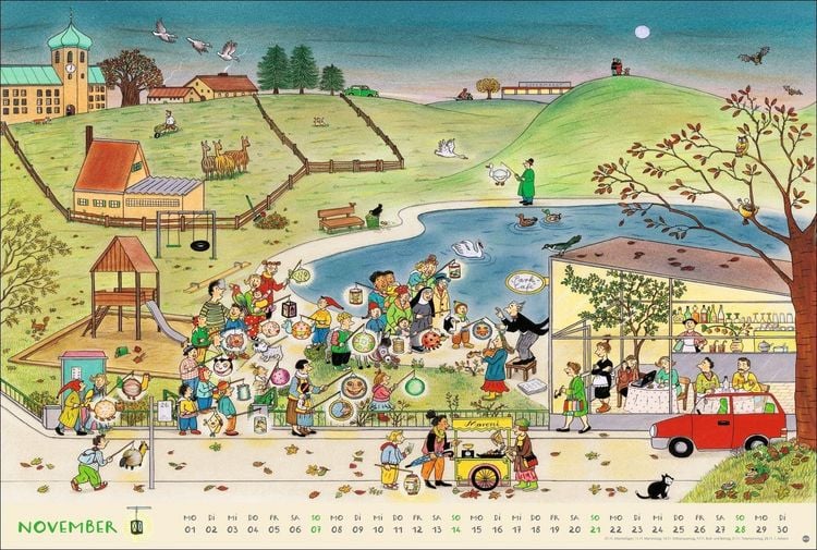 Produktbild: R.S. Berner Wimmel-Kalender 2027