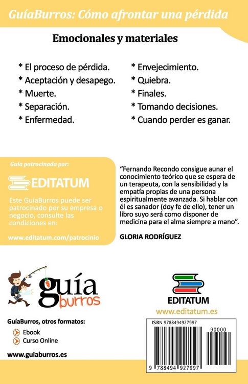 Produktbild: Gu&iacute;aburros c&oacute;mo afrontar una perdida : emocionales y materiales