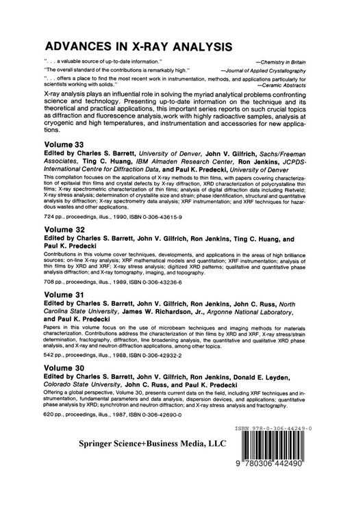 Produktbild: Advances in X-Ray Analysis