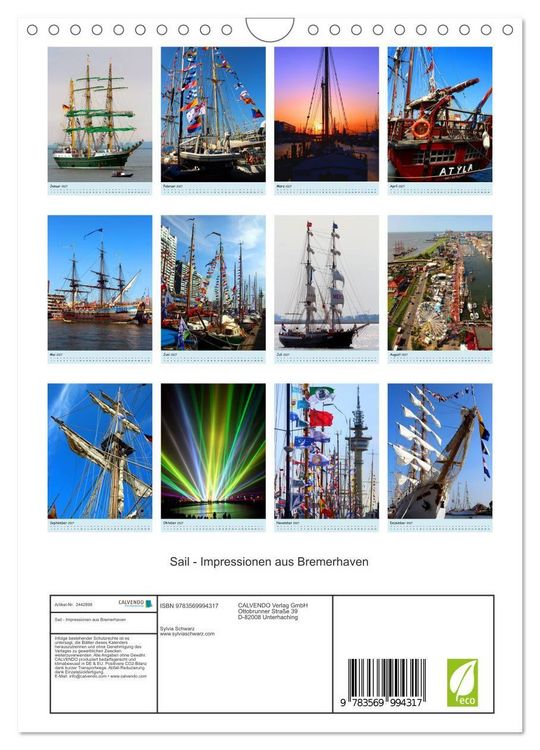 Produktbild: Sail - Impressionen aus Bremerhaven (Wandkalender 2027 DIN A4 hoch), CALVENDO Monatskalender