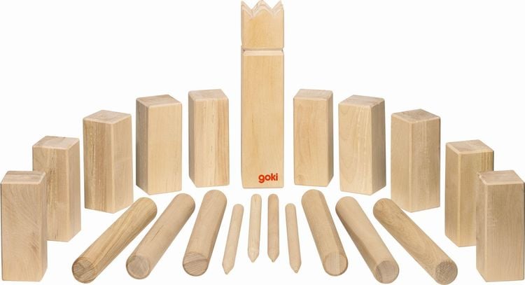 Bild vom Artikel Goki 15166 - Wikingerspiel Kubb, im Baumwollbeutel vom Autor 
