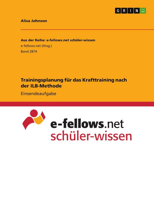 Produktbild: Trainingsplanung f&uuml;r das Krafttraining nach der ILB-Methode