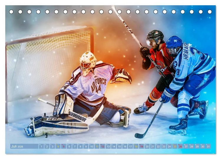 Produktbild: Eishockey - Fight (Tischkalender 2026 DIN A5 quer), CALVENDO Monatskalender