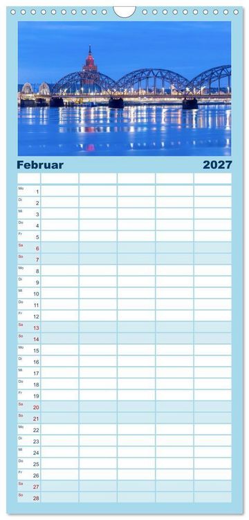 Produktbild: Familienplaner 2027 - Riga - Paris des Ostens mit 5 Spalten (Wandkalender, 21 x 45 cm) CALVENDO