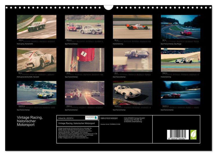 Produktbild: Vintage Racing, historischer Motorsport (Wandkalender 2026 DIN A3 quer), CALVENDO Monatskalender
