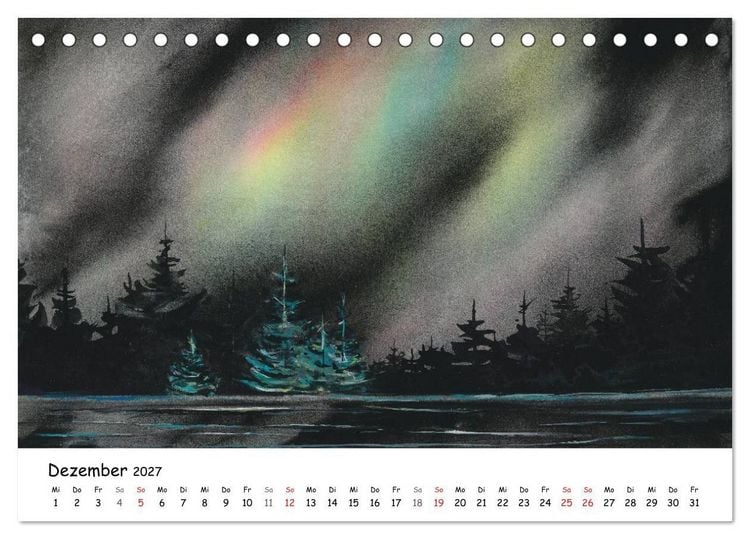 Produktbild: Landschaft in Aquarellfarbe (Tischkalender 2027 DIN A5 quer), CALVENDO Monatskalender