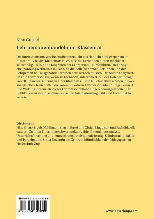 Produktbild: Lehrpersonenhandeln im Klassenrat