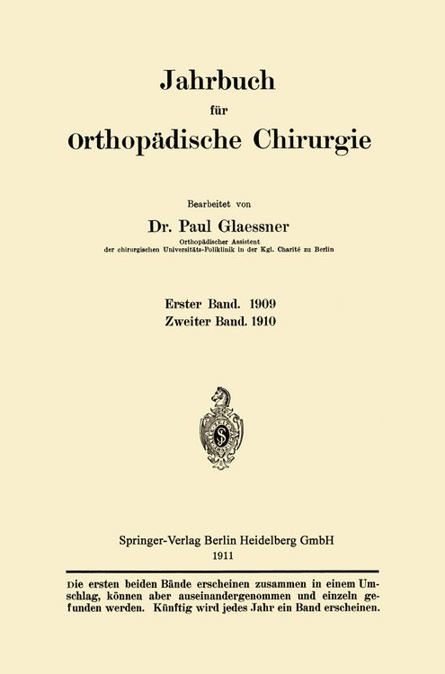 Produktbild: Jahrbuch f&uuml;r orthop&auml;dische Chirurgie