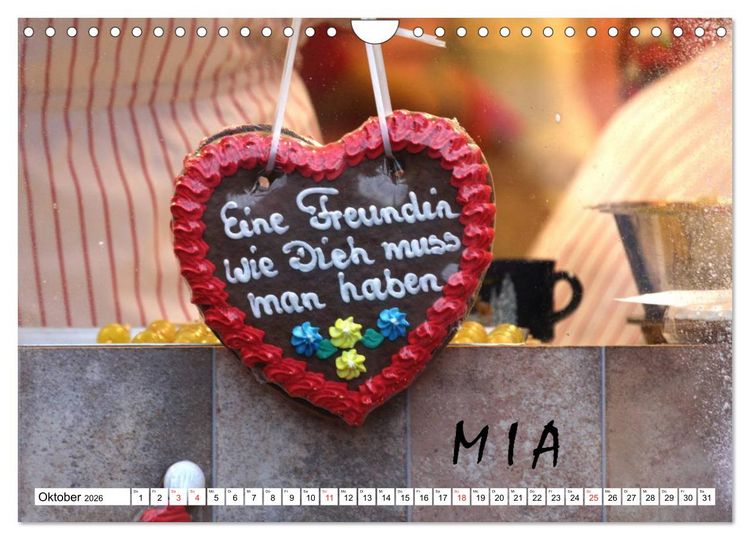 Produktbild: MIA - Namenskalender (Wandkalender 2026 DIN A4 quer), CALVENDO Monatskalender