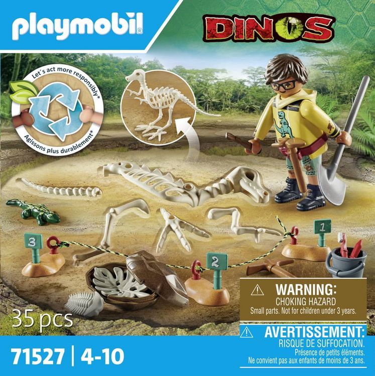Produktbild: PLAYMOBIL 71527 Ausgrabungsst&auml;tte mit Dino-Skelett