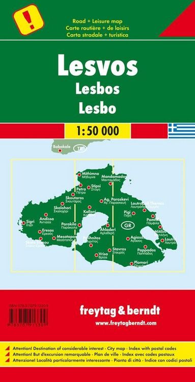 Produktbild: freytag & berndt Stra&szlig;enkarte Lesbos 1:50.000