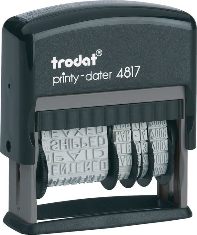Produktbild: Trodat 4817 Wortbandstempel Schwarz 46 x 4mm (B x H)