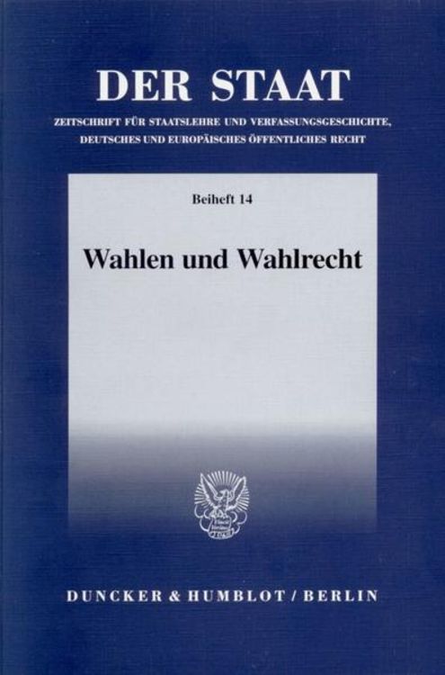 Produktbild: Wahlen und Wahlrecht.