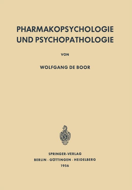 Produktbild: Pharmakopsychologie und Psychopathologie