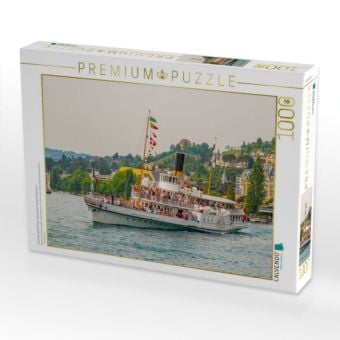 Produktbild: CALVENDO Puzzle Schaufelradschiff Italie w&auml;hrend der Parade in Montreux | 1000 Teile Lege-Gr&ouml;&szlig;e 64x48cm Foto-Puzzle f&uuml;r gl&uuml;ckliche Stunden