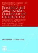 Produktbild: Persistenz und Verschwinden. Persistence and Disappearance