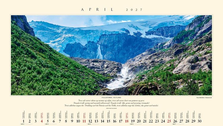 Produktbild: Panorama Norwegen 2027 Wandkalender