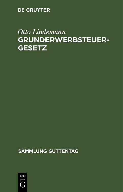Produktbild: Grunderwerbsteuergesetz