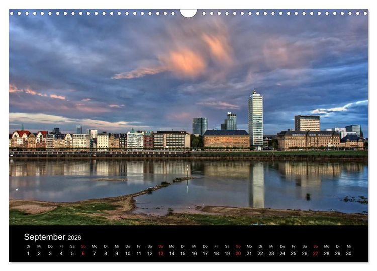 Produktbild: D&uuml;sseldorf - Rheinansichten (Wandkalender 2026 DIN A3 quer), CALVENDO Monatskalender