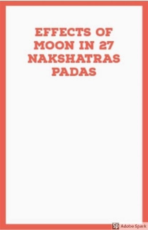 Produktbild: Effects of Moon in 27 Nakshatra Padas