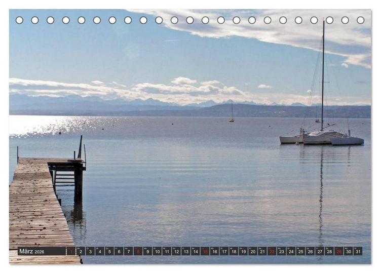 Produktbild: Starnberger See - Auf den Spuren von Ludwig II. und Sisi (Tischkalender 2026 DIN A5 quer), CALVENDO Monatskalender