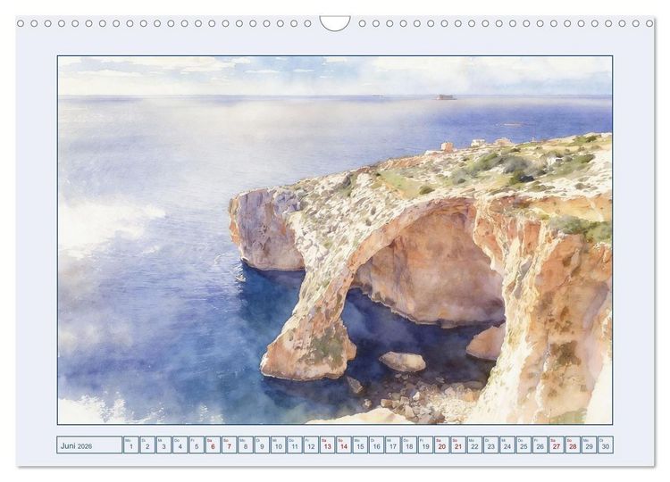Produktbild: Malta - Perle im s&uuml;dlichen Mittelmeer (Wandkalender 2026 DIN A3 quer), CALVENDO Monatskalender