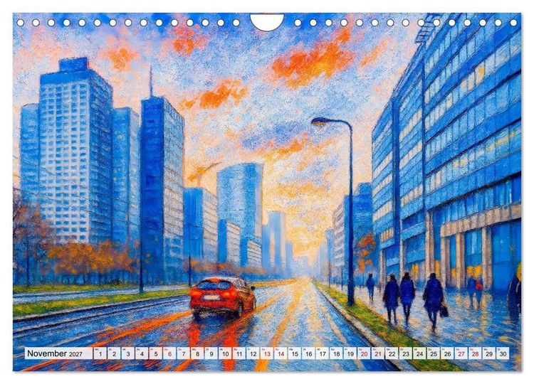 Produktbild: Warschau Impressionen - Historische Orte in leuchtenden Farben (Wandkalender 2027 DIN A4 quer), CALVENDO Monatskalender