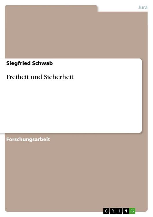 Produktbild: Freiheit und Sicherheit