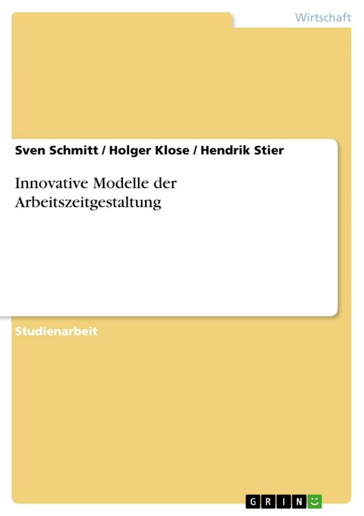 Produktbild: Innovative Modelle der Arbeitszeitgestaltung