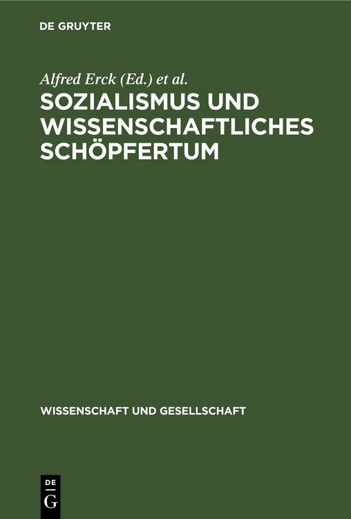 Produktbild: Sozialismus und wissenschaftliches Sch&ouml;pfertum