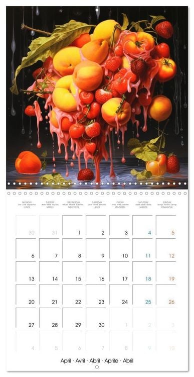 Produktbild: Splash fruit&eacute; (Calendrier mural carr&eacute; 2026 30x30 cm) Calendrier double avec une page pour vos prises de notes