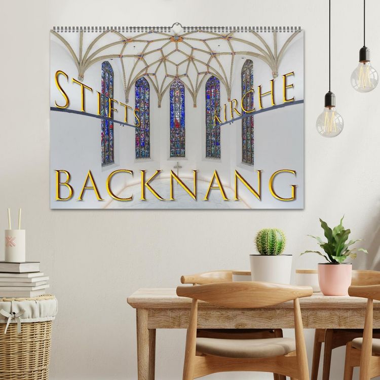 Produktbild: Backnang - Panoramablicke in die Stiftskirche (Wandkalender 2026 DIN A2 quer), CALVENDO Monatskalender