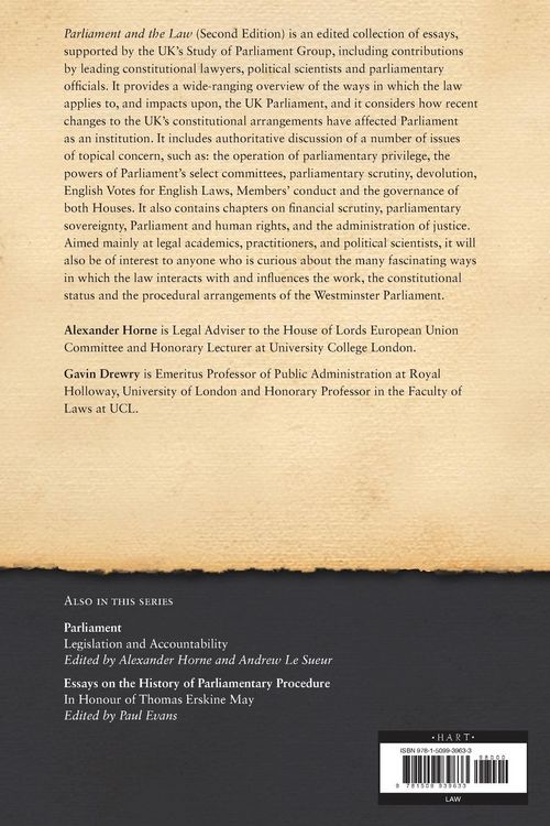 Produktbild: Parliament and the Law