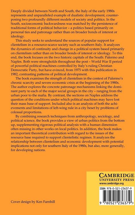 Produktbild: Patronage, Power and Poverty in Southern Italy