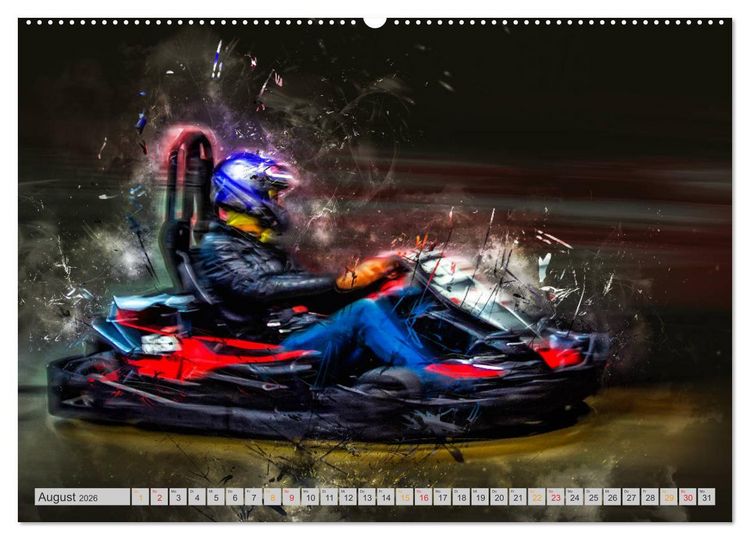 Produktbild: GoKart - extrem cool (Wandkalender 2026 DIN A2 quer), CALVENDO Monatskalender