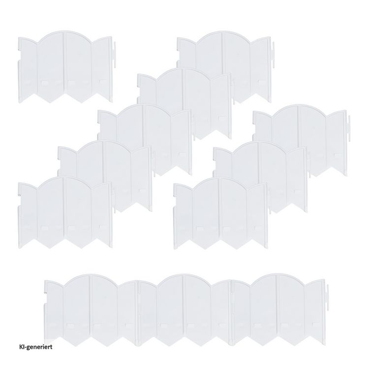 Produktbild: HTI-Living HTI-Living Beetumrandung Nessa Solar Cloud 12-teilig Wei&szlig;