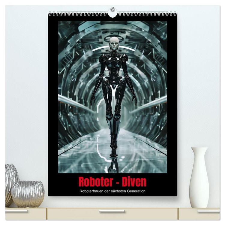 Produktbild: Roboter - Diven (hochwertiger Premium Wandkalender 2026 DIN A2 hoch), Kunstdruck in Hochglanz
