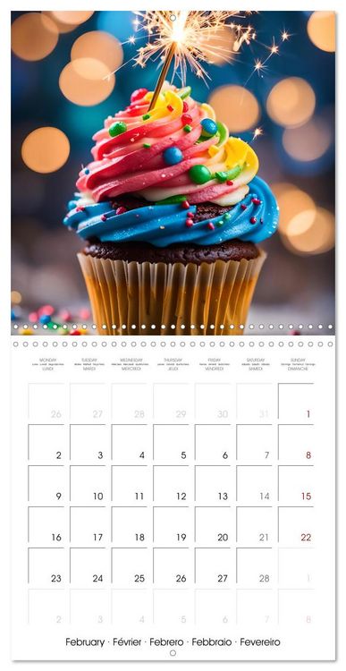 Produktbild: Birthday feelings - Your year full of AI birthdays (Wall Calendar 2026 12 &times; 12 Inch) CALVENDO 12 Month Wall Calendar