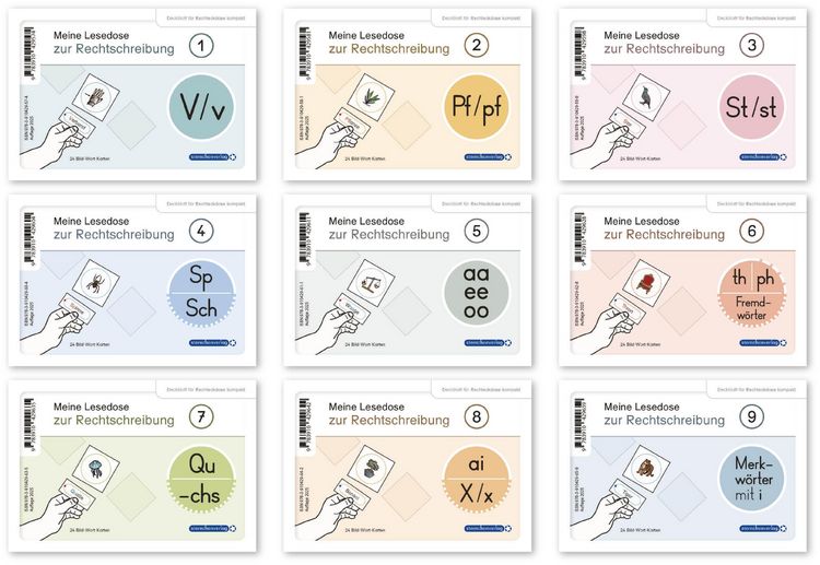 Produktbild: Meine Lesedosen 1-9 zur Rechtschreibung