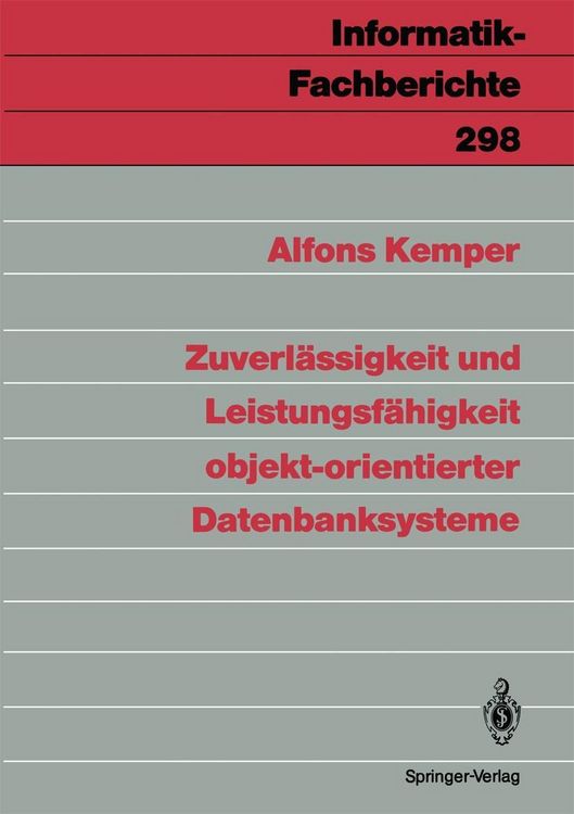 Produktbild: Zuverl&auml;ssigkeit und Leistungsf&auml;higkeit objekt-orientierter Datenbanksysteme